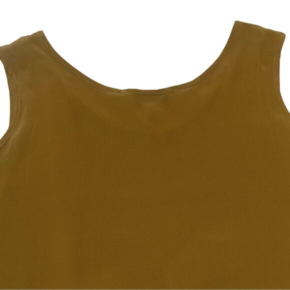 Ikare Sport Ochre Gold Yellow Sleeveless Silk Blouse Small Tank Top Goldenrod - Picture 6 of 9